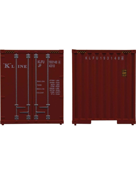 Contenedor Corrugado K-Line 40' Hi Cube 1:87 Detalle