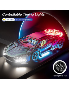 Auto de Carreras PinkBee 1:14 con Luces LED y Puertas Abatibles 2
