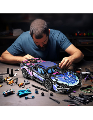 Auto de Carreras PinkBee 1:14 con Luces LED y Puertas Abatibles