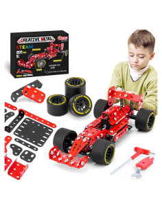 Kit de Construcción Coche de Carreras Rojo Ferthor 1:20