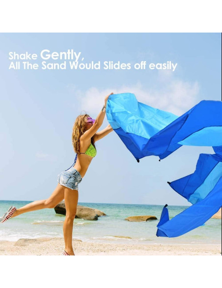 Manta de Playa Impermeable BRILLIRARE 279x216 cm a Prueba de Arena