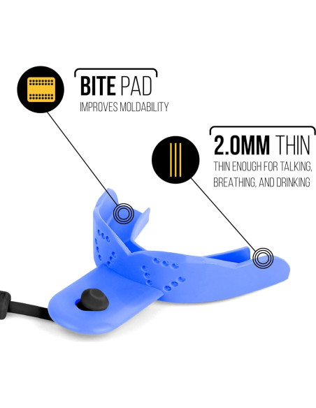 Protector Bucal SISU Tether Adulto Blanco 2.0mm - Ajuste Personalizado