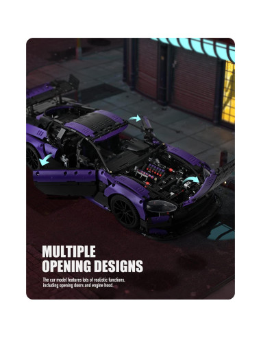 Nifeliz GT4 MOC Coche de Construcción 3850 Piezas 1:8