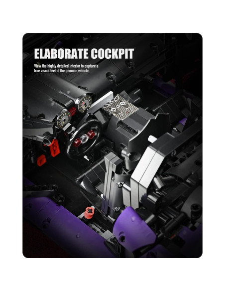 Nifeliz GT4 MOC Coche de Construcción 3850 Piezas 1:8