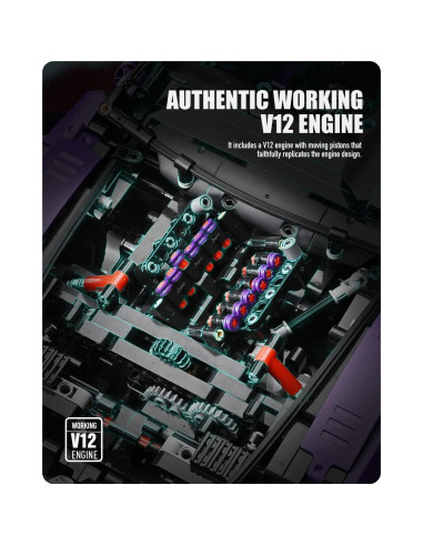 Nifeliz GT4 MOC Coche de Construcción 3850 Piezas 1:8