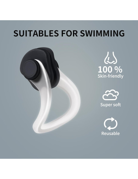 2 Juegos de Tapones de Silicona Impermeables para Nadar Dizokizo