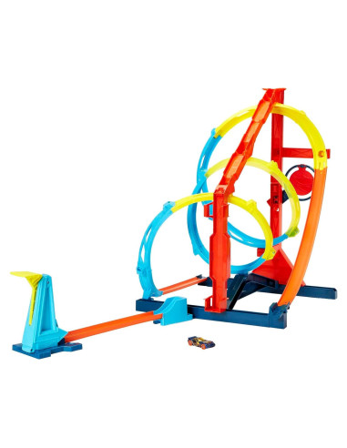 Pista de Autos Hot Wheels Tornado Corkscrew 1:64 con Vehículo