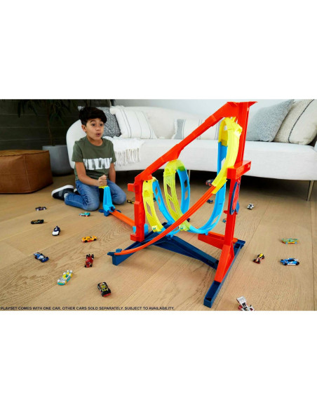 Pista de Autos Hot Wheels Tornado Corkscrew 1:64 con Vehículo