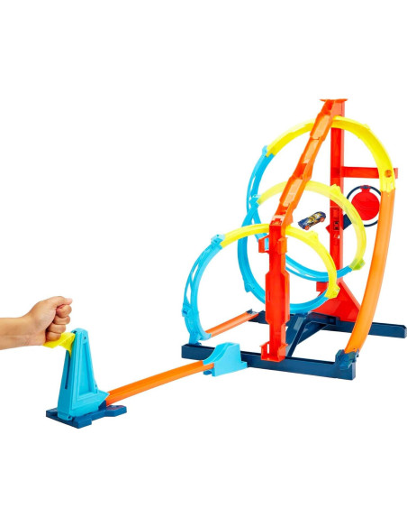 Pista de Autos Hot Wheels Tornado Corkscrew 1:64 con Vehículo