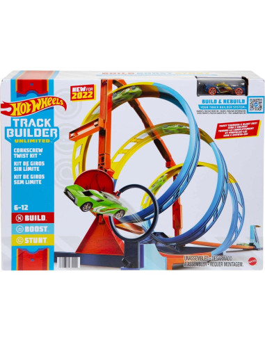 Pista de Autos Hot Wheels Tornado Corkscrew 1:64 con Vehículo