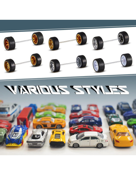 Ruedas de Reemplazo Poen 21 Juegos 1:64 Neumáticos Goma