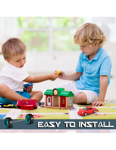 Ruedas de Reemplazo Poen 21 Juegos 1:64 Neumáticos Goma