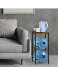 Organizador Soporte Botellas Agua 5 Galones BTY Marrón 2 Niveles 2