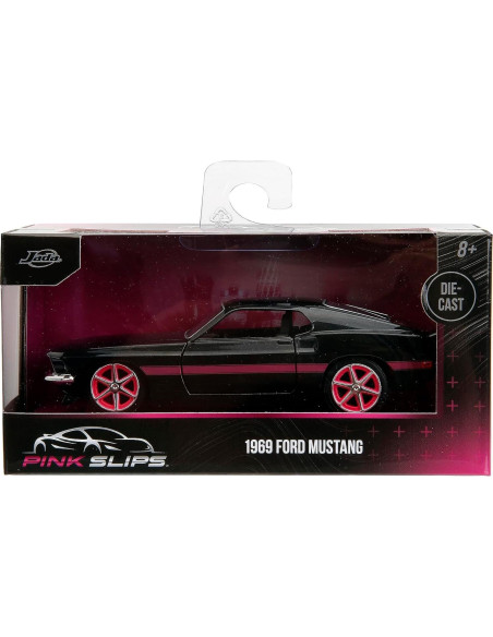 Coche de Metal 1:32 Jada Toys Ford Mustang Negro/Rosado