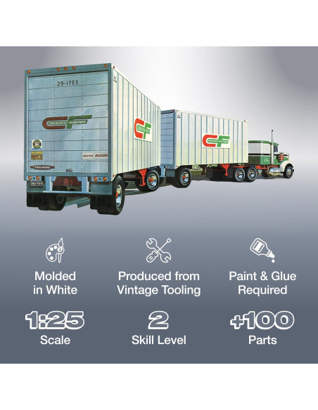 Remolques AMT Double Header Doble Eje 1/25 Kit Modelo