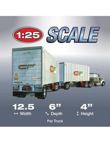 Remolques AMT Double Header Doble Eje 1/25 Kit Modelo