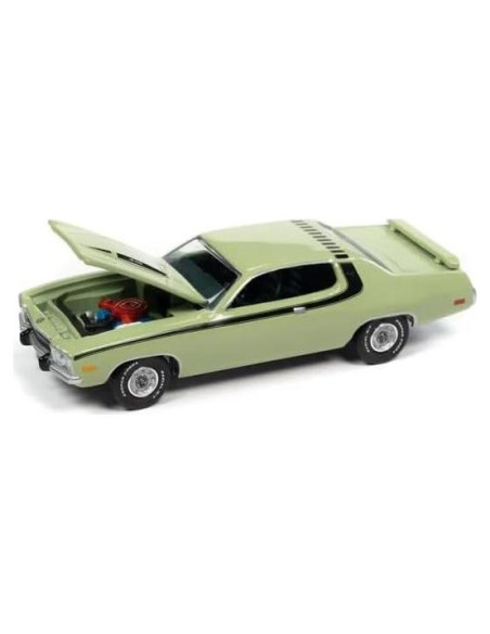 Coche Diecast 1/64 Auto World Plymouth Road Runner 440 Verde