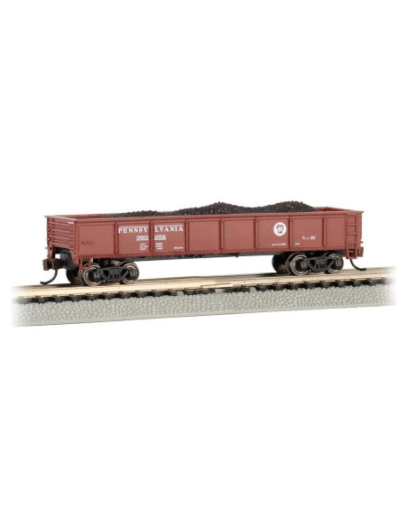 Carro Gondola Bachmann PRR Rojo Tuscan Carga Carbón Escala N