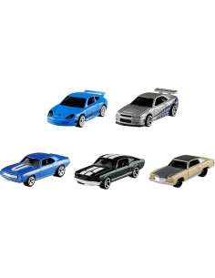 Hot Wheels Rápidos y Furiosos Paquete 5 Vehículos 1:64 2