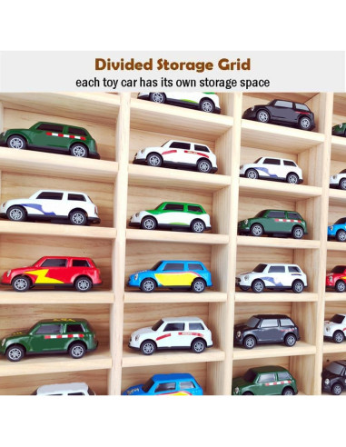 Estante de Juguetes Wasaiggon para 42 Coches 1/64 Madera