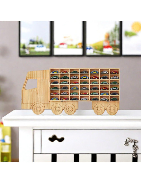 Estante de Juguetes Wasaiggon para 42 Coches 1/64 Madera