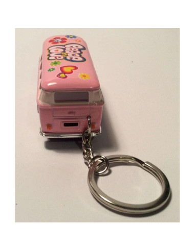 KiNSMART Autobús Clásico Hippie 1962 Rosa Pastel 6,35 cm