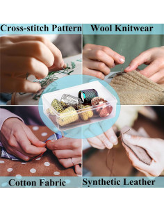 Kit de Dedales de Costura SECBOO 8 Piezas - Antipinchazos 2