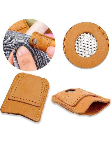 Kit de Dedales de Costura SECBOO 8 Piezas - Antipinchazos