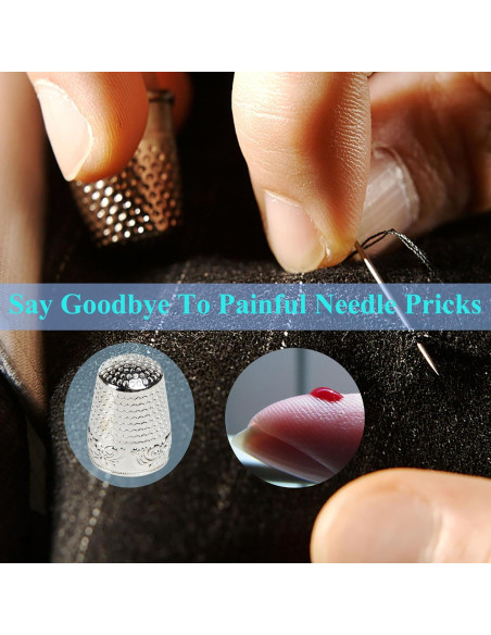 Kit de Dedales de Costura SECBOO 8 Piezas - Antipinchazos