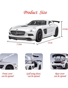 Coche de Juguete SLS AMG Blanco 1:32 con Luz y Sonido 2