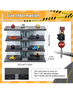 Caso de Exhibición de Coches de Juguete 1:64 Gemscream de Madera 2