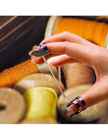 Kit de Dedales de Costura SECBOO 8 Piezas - Antipinchazos