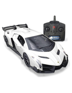 Coche RC Lamborghini Veneno 1:24 Blanco Licenciado