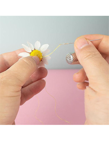 Kit de Dedales de Costura SECBOO 8 Piezas - Antipinchazos