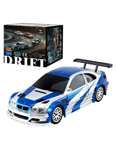 Coche Drift RC Funnyndiy 1/43 4WD 15KM/H con Luces