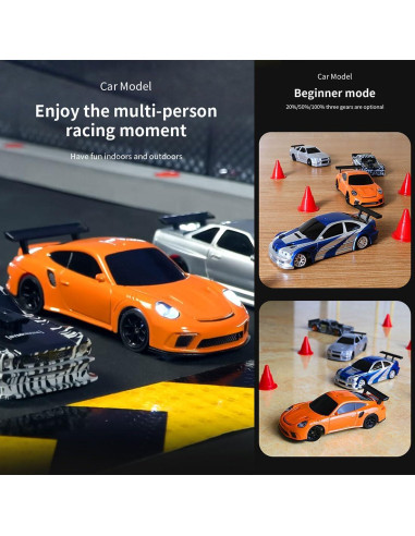 Coche Drift RC Funnyndiy 1/43 4WD 15KM/H con Luces