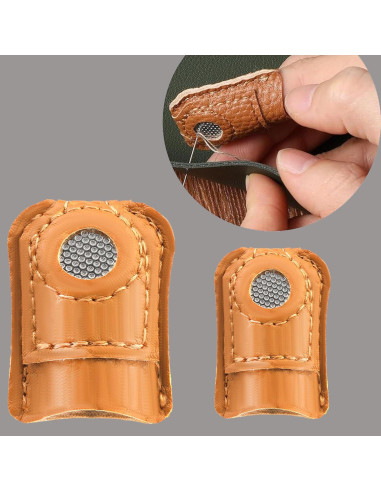 Kit de Dedales de Costura SECBOO 8 Piezas - Antipinchazos