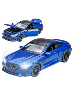 Coche de Juguete BMW M8 Metal 1:32 Luz y Sonido Azul