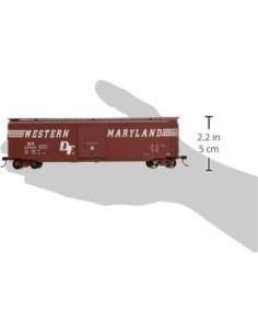 Carro de Caja con Puerta Deslizante Bachmann HO 50' Western Maryland 2
