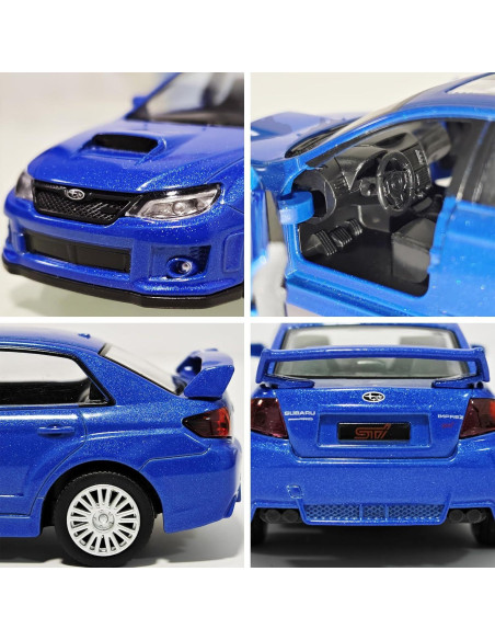 Coche de Juguete Subaru Impreza WRX STI 1:36 Retroceso Azul