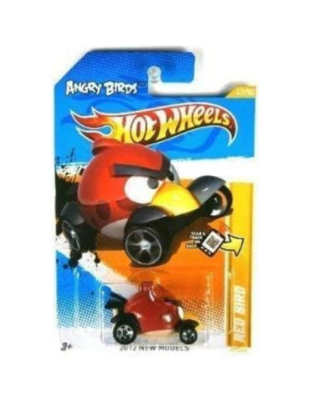 Coche Coleccionable Angry Birds Pájaro Rojo Hot Wheels 1:64 Coche Coleccionable Angry Birds Pájaro Rojo Hot Wheels 1:64