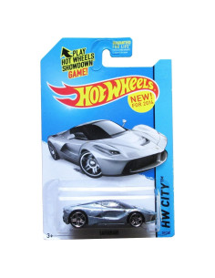 Hot Wheels Laferrari Plata 2014 1:64 Escala Coleccionable
