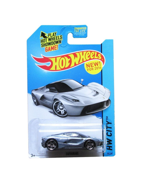 Hot Wheels Laferrari Plata 2014 1:64 Escala Coleccionable