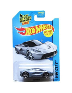 Hot Wheels Laferrari Plata 2014 1:64 Escala Coleccionable 2