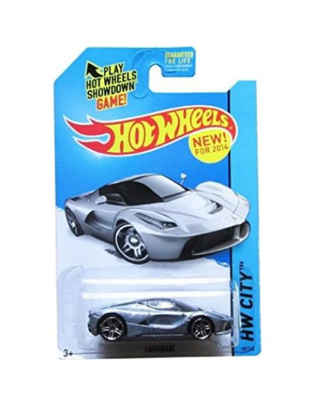 Hot Wheels Laferrari Plata 2014 1:64 Escala Coleccionable