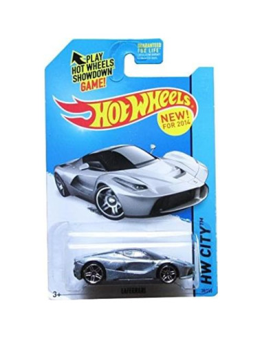 Hot Wheels Laferrari Plata 2014 1:64 Escala Coleccionable