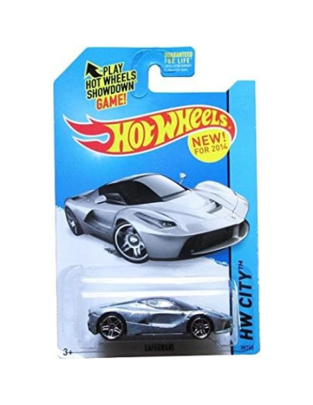 Hot Wheels Laferrari Plata 2014 1:64 Escala Coleccionable