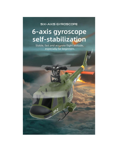 Helicóptero RC YUXIANG F07 UH-1 Huey 1:34 Brushless 6CH