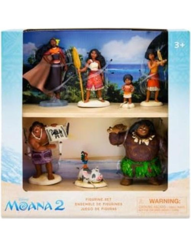 Juego de Figuras Deluxe Disney Moana 2 - 7 Personajes
