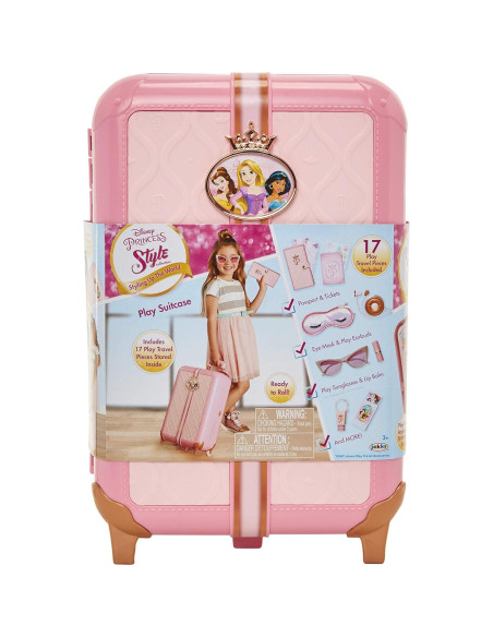 Juego de maleta de viaje Disney Princesa con 17 accesorios